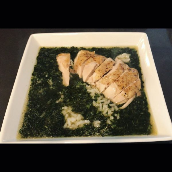Molokhia (Egyptian Jute Leaf Soup with Chicken)