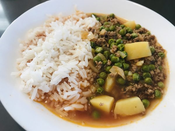 Peas, Potato and Ground Beef Stew